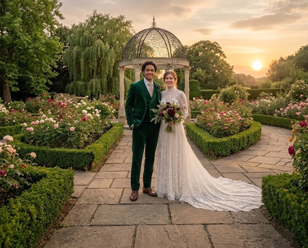 After editing — Wedding Scene Object Removal & Sky (Wedding & Portrait Editing)