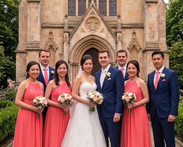 After editing — Bridal Party Color Enhancement (Wedding & Portrait Editing)